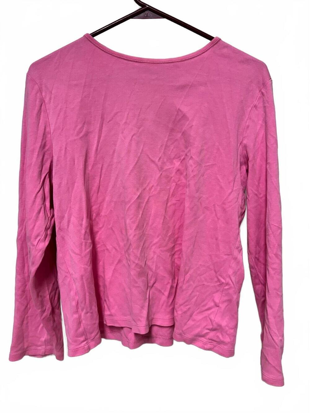 Liz Claiborne Long Sleeve Top Pink Large